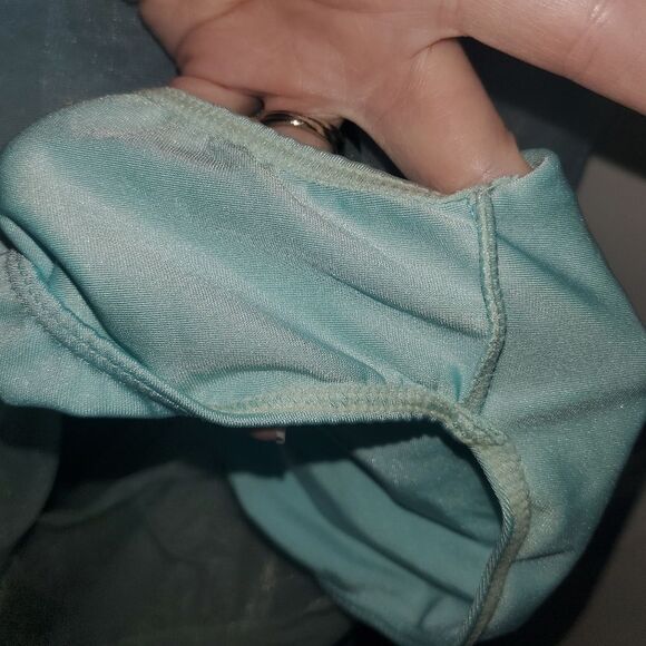 REVOLUTION DANCE Blue Off-the-Shoulder Flutter Sleeve Sequin LEOTARD DRESS XLC - Picture 5 of 7